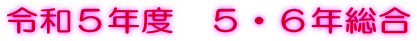 令和５年度　５・６年総合